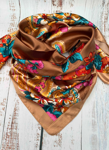 Bold Bronze Floral Paisley - The Thrifty Cowgirl, Co.