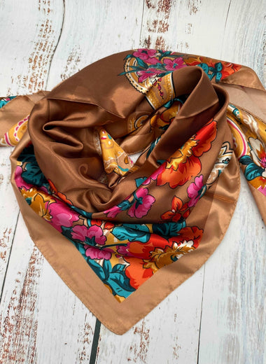 Bold Bronze Floral Paisley - The Thrifty Cowgirl, Co.