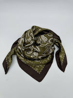 Olive Paisley & Brown Border