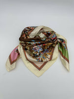 Brown & Pastel Four Corner Floral
