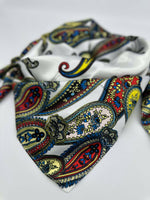 White Paisley Border