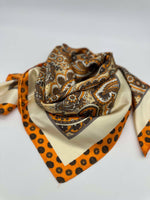 Brown & Orange Paisley Floral
