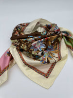 Brown & Pastel Four Corner Floral