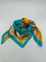 Turquoise, Yellow & Orange Retro Geo