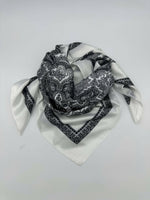 White & Black Faceted Paisley
