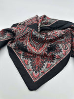 Black & Red Faceted Paisley