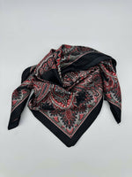 Black & Red Faceted Paisley