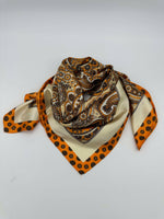 Brown & Orange Paisley Floral