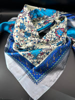 Bright Blue Floral Border - The Thrifty Cowgirl, Co.