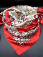 Bright Red Floral Border-tc-ranchwear.com