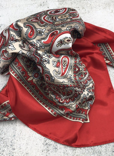 Bright Red Paisley - The Thrifty Cowgirl, Co.