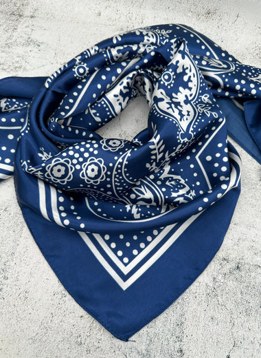 Simple Navy Bandana-tc-ranchwear.com