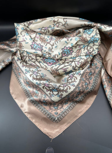 Mocha Floral Border - The Thrifty Cowgirl, Co.