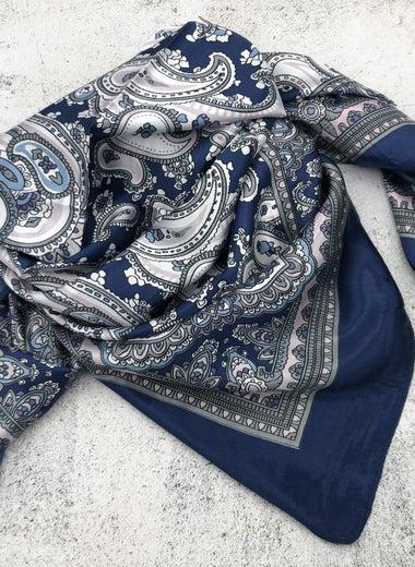 Navy Blue Paisley - The Thrifty Cowgirl, Co.