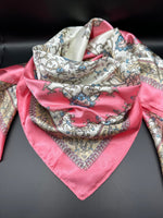 Pink Floral Tan Border-tc-ranchwear.com