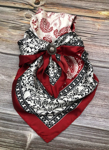 Red/Black Double Paisley - The Thrifty Cowgirl, Co.