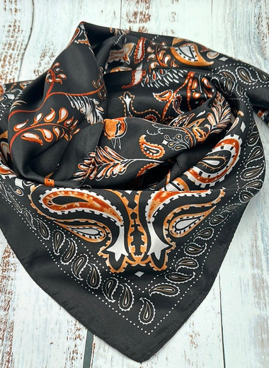 Black Orange Paisley - The Thrifty Cowgirl, Co.