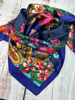 Bold Blue Floral Paisley - The Thrifty Cowgirl, Co.