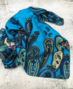 Bright Blue Paisley Border - The Thrifty Cowgirl, Co.