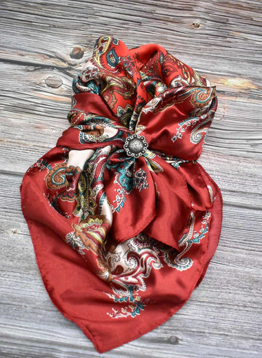 Dark Red Paisley - The Thrifty Cowgirl, Co.