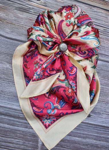Ivory & Pink Abstract Floral - The Thrifty Cowgirl, Co.