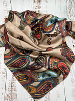 Tan Paisley Border - The Thrifty Cowgirl, Co.